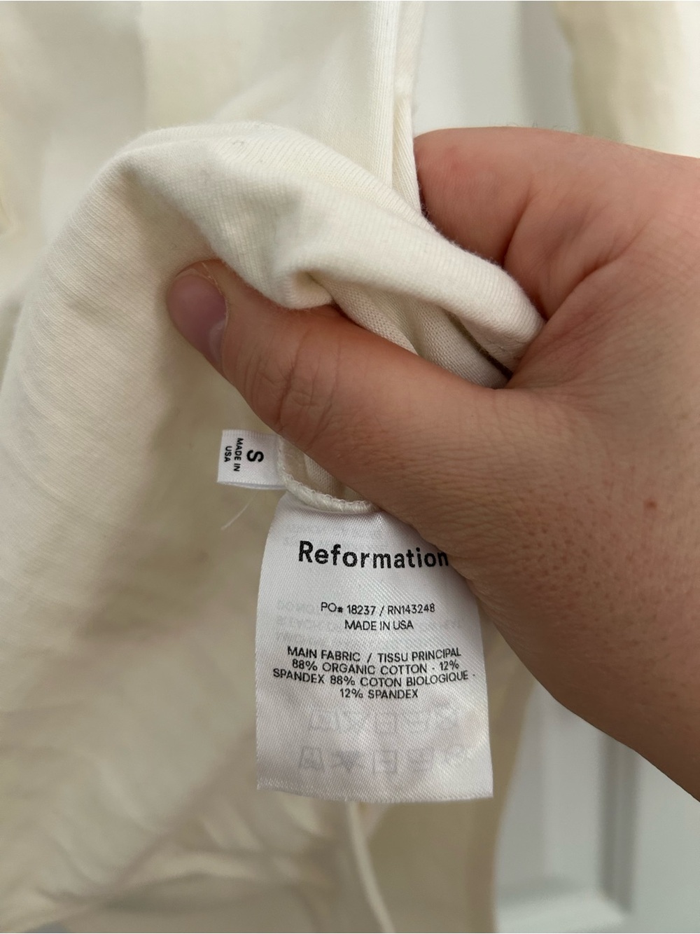 Reformation Cream Henley Button Bodysuit - Picture 3 of 4